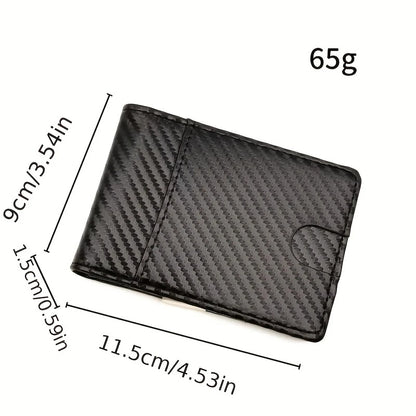Minimalist Anti-theft RFID Carbon Fiber Men's Dollar Card Holder Portable Ultra-thin Multi-card Slot Wallet Card Holder Business Multi-function Card Holder Card Holder Integrated Wallet