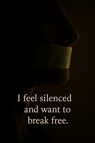 I feel silenced and want to break free.